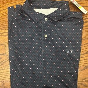 NWT Vineyard Vines Mens Navy Performance Shirt size medium